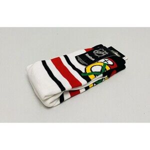 Chicago Blackhawks NHL Hockey Crew Socks Men's Size Large 9-11 Reebok White 2013